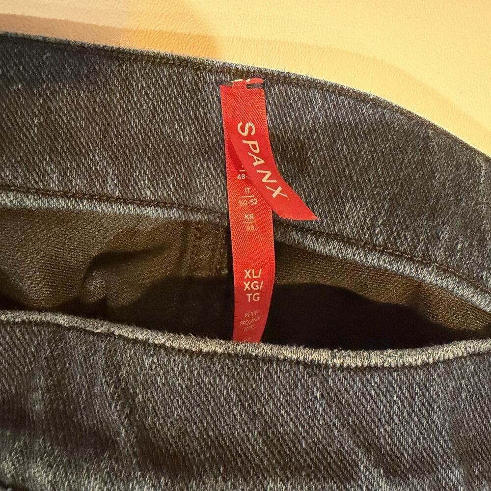 Spanx Jean-ish Ankle Leggings Hidden Tummy Shaping Dark Blue XL Regular - Picture 6 of 9